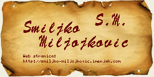 Smiljko Miljojković vizit kartica